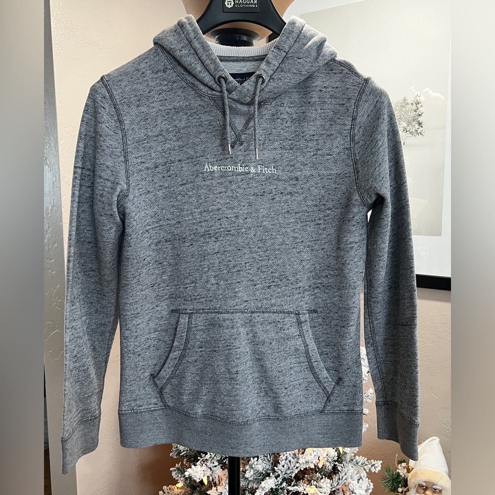 Abercrombie & Fitch Gray Graphic Hoodie Soft A&F Fleece XS